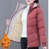 Women's winter cotton jacket with hood, fleece-lined and thickened, slim-fit mid-length coat for middle-aged and elderly mothers Women's winter cotton jacket with hood, fleece-lined and thickened, slim-fit mid-length coat for middle-aged and elderly mothers